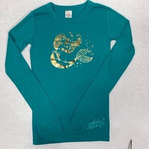 Hanna andersson disney little mermaid Ariel pajama shirt long sleeve size 14